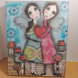 Southend soul sisters girls art by Andrea t seller print with Decoupage 10"×8"